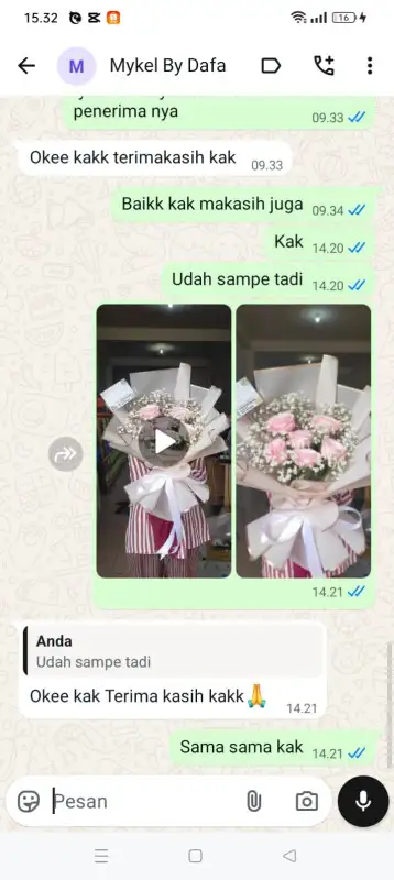 Testimonial Papan buket bunga MURUNG RAYA
